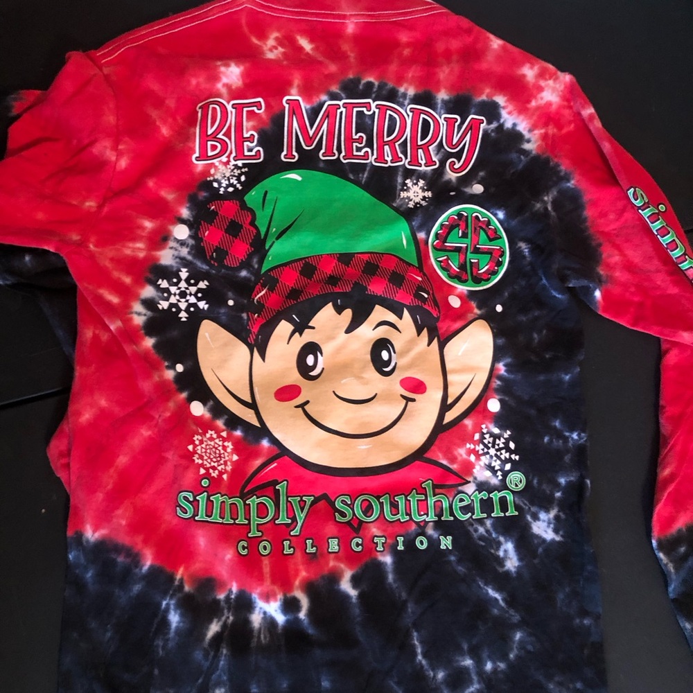 Simply southern collection, merry Christmas, long sleeve tee shirt